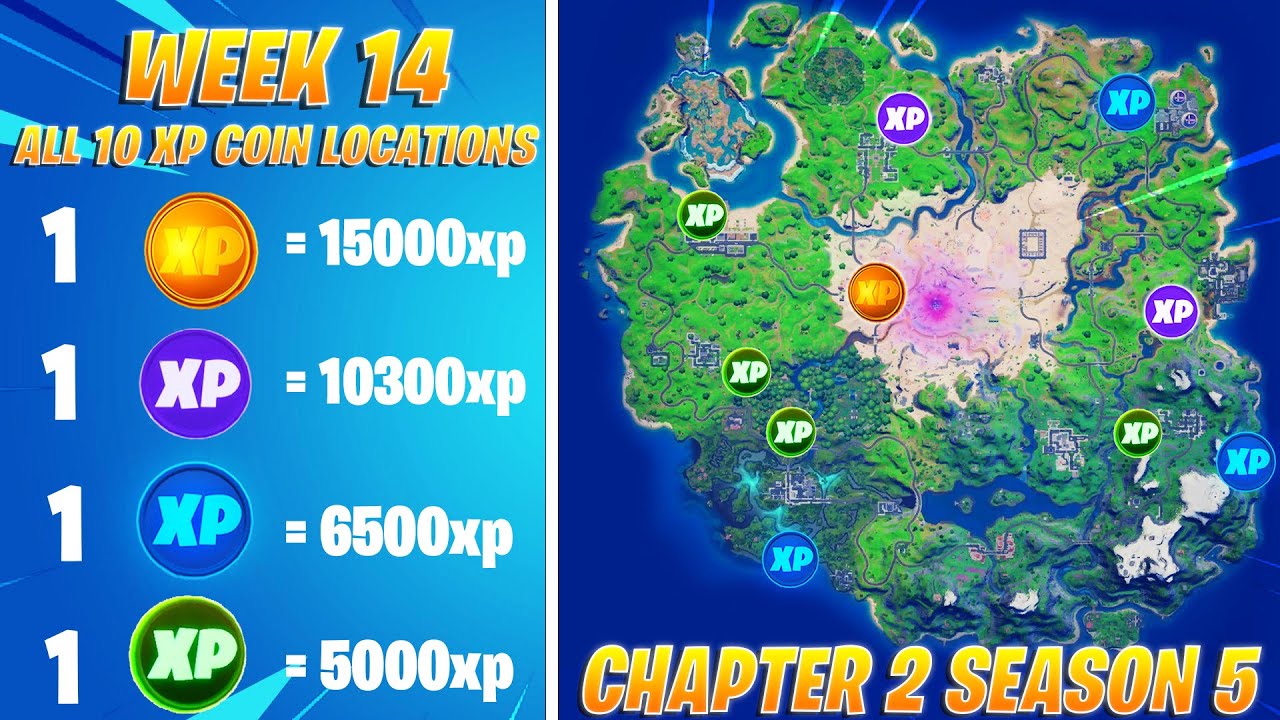 Fortnite Season 5: Week 8 XP Coins Locations - Millenium