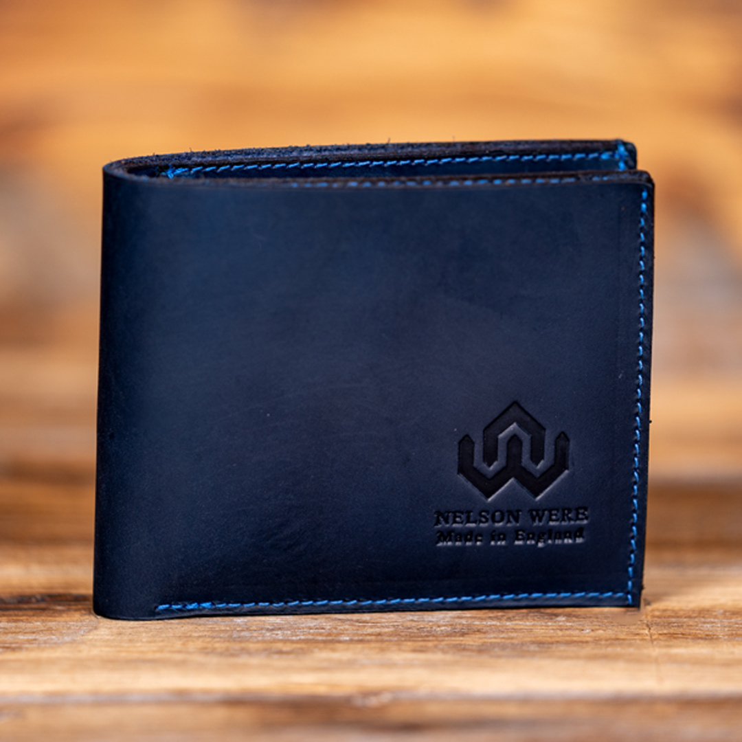 Buy Lorenz Wallet Navy Blue Genuine Leather RFID Protected (KDB)