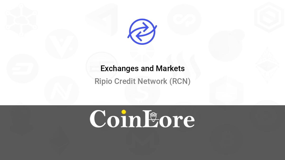 Ripio Credit Network Price (RCN), Market Cap, Price Today & Chart History - Blockworks
