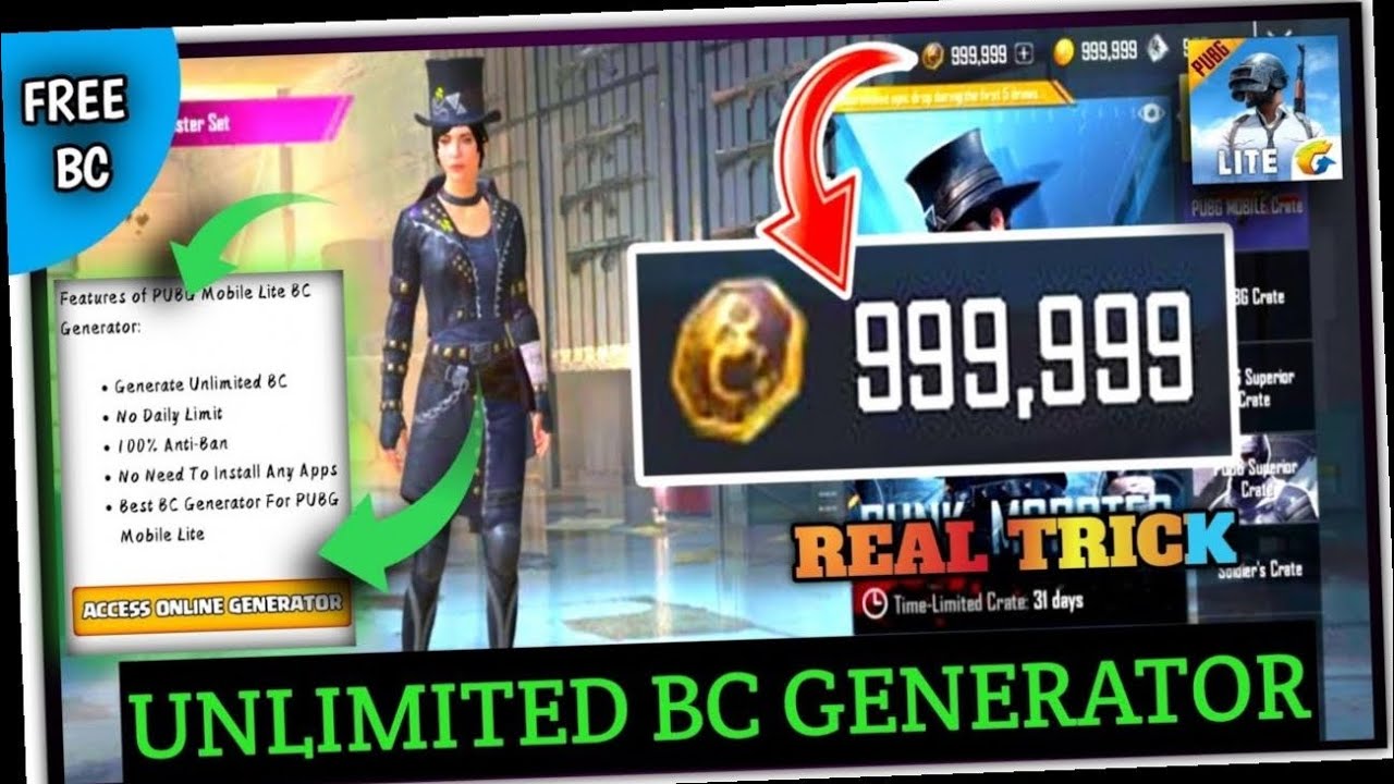 Pubg mobile lite bc generator - free unlimited bc coins