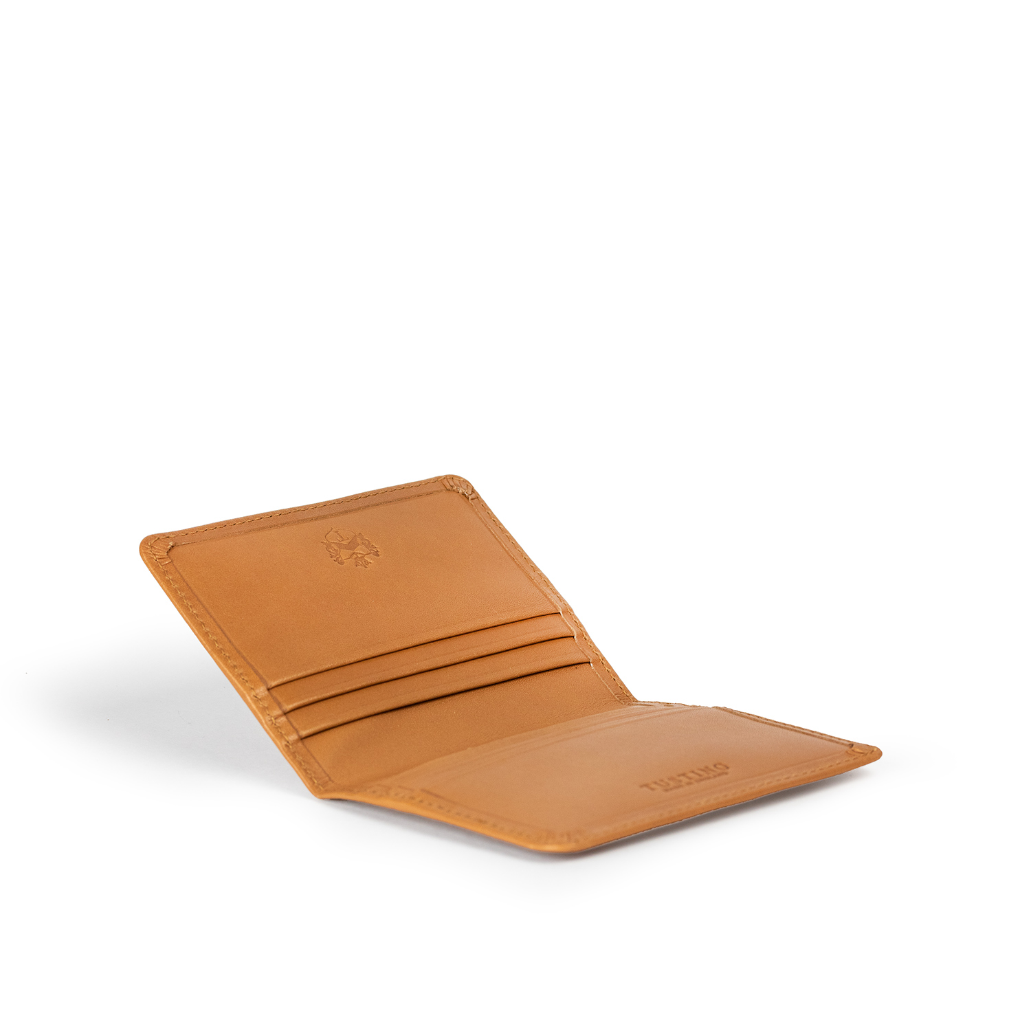 English Tan Leather Card Holder: Your Front Pocket Companion - Popov Leather®