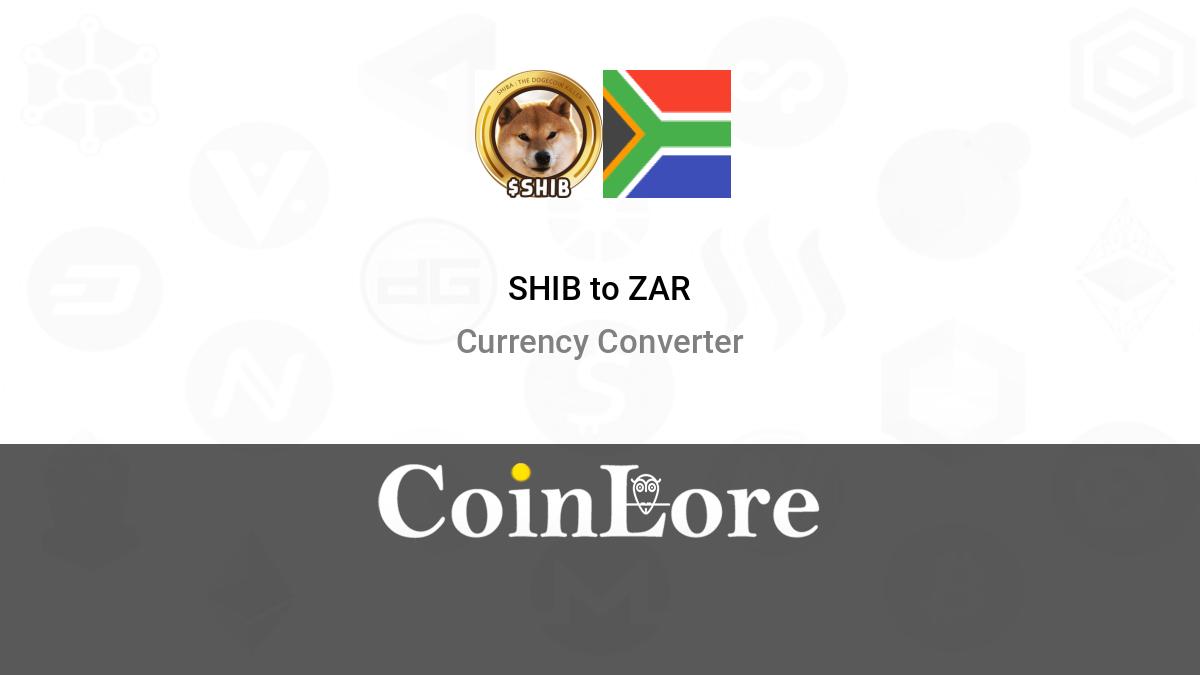 1 DOGE to ZAR (Dogecoin to South African Rand) - BitcoinsPrice