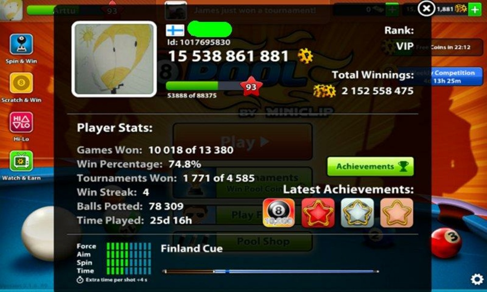 8 Ball Pool MOD APK (Anti Ban/long line) Android