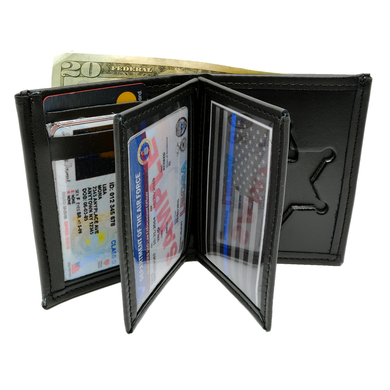 Mens Leather Wallet Dual ID Black (MW) – Fashion Warehouse Online