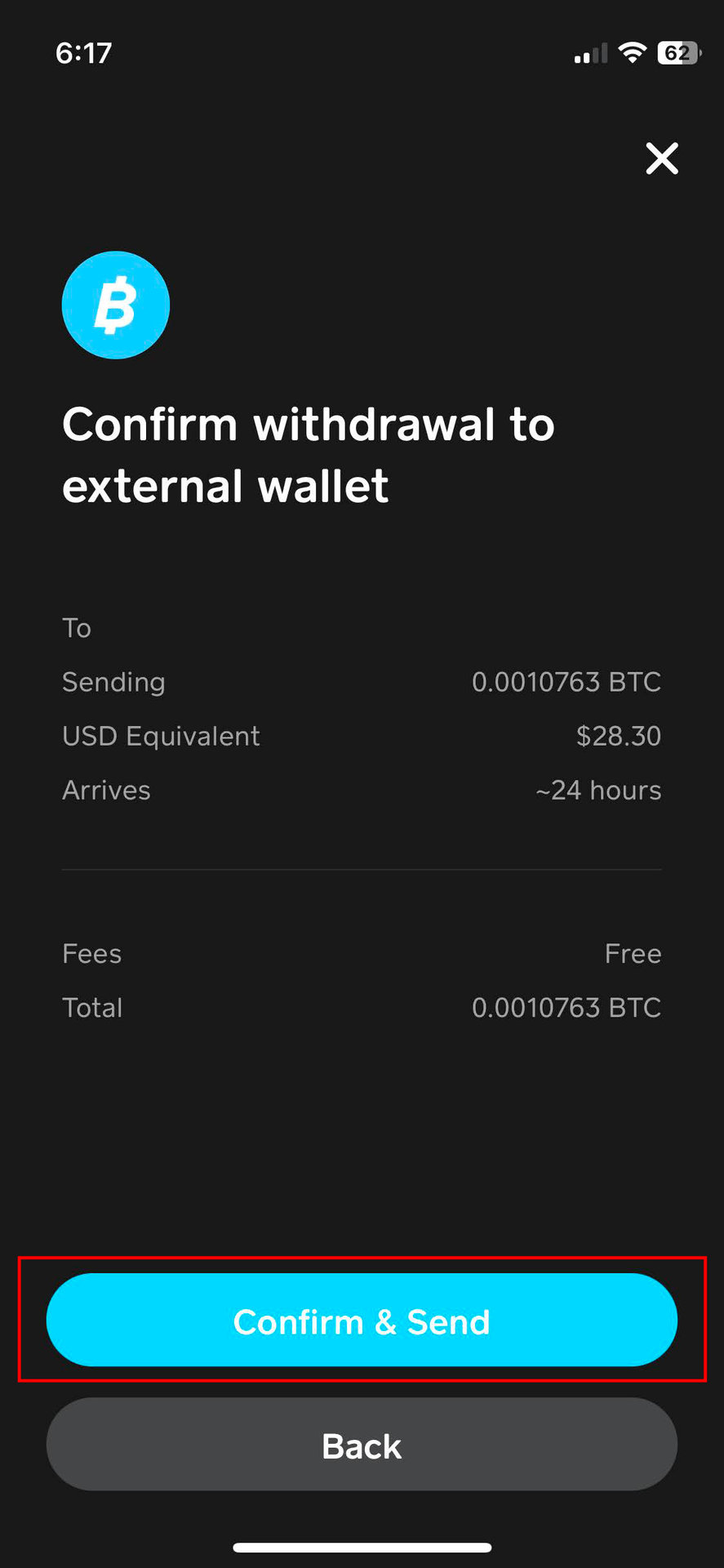 Sending & Receiving BTC