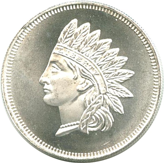 One Troy Ounce 1 oz Buffalo Indian Head Fine Pure Silver Coin. (T – Monaco Jewelers