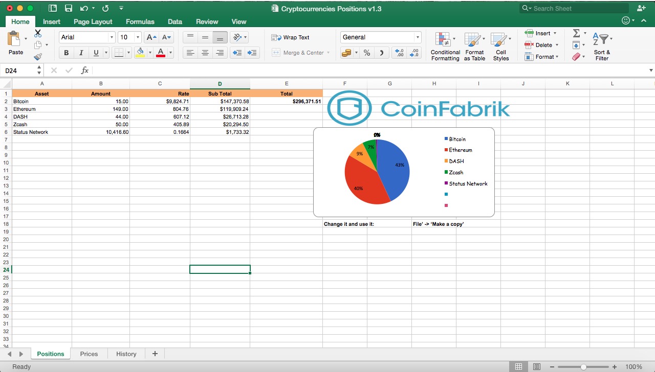 How to Create Your Own Excel Crypto Tracker in | CoinLedger