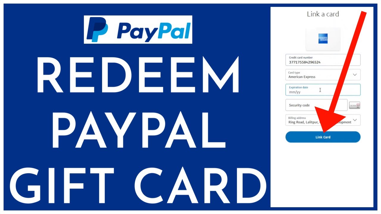 Paypal: How to add a gift card to your account
