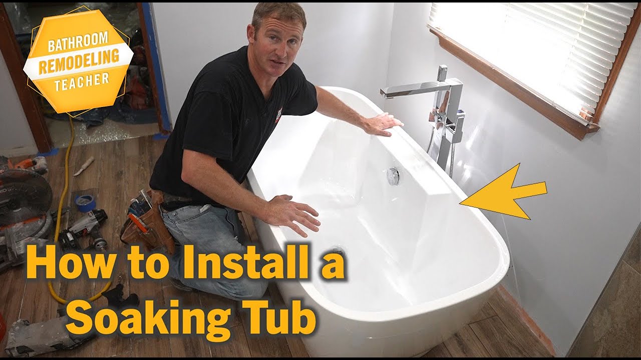 Installing freestanding tub faucet on concrete slab