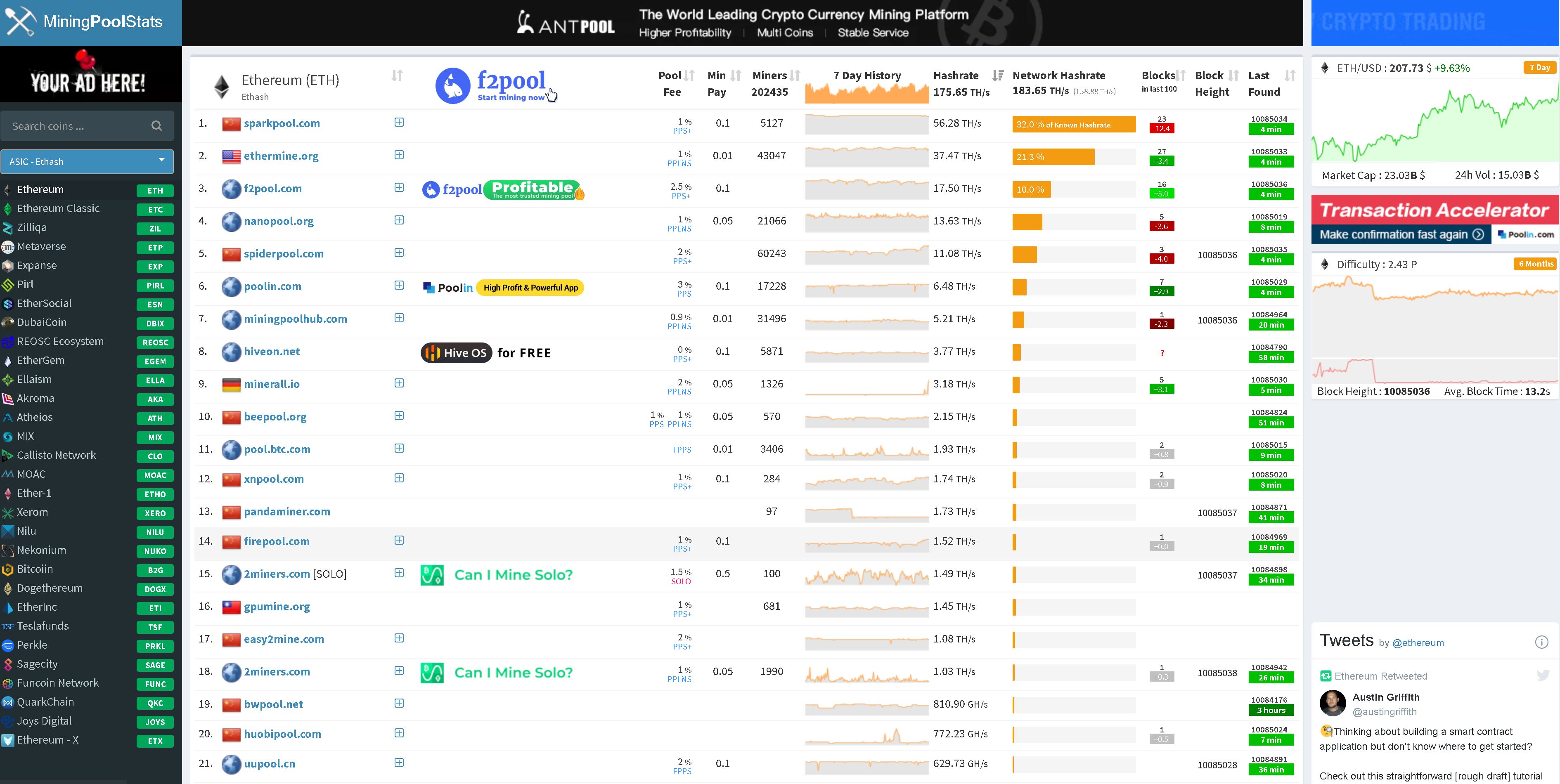 Mining pools : Awesome Miner