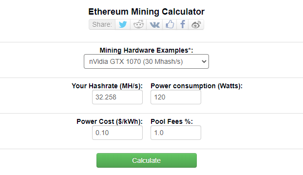 GitHub - cryptowizzard/eth-mining-calculator: Ethereum(ETH) Mining Calculator