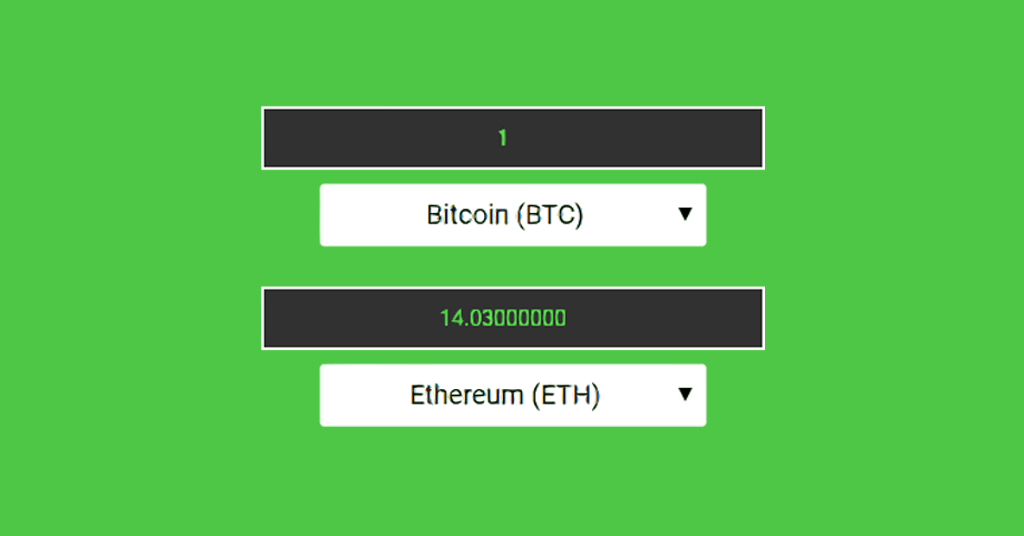 BTC to ETH - Convert bitcoin to ethereum Live Today