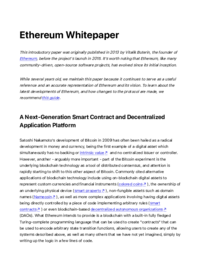 Ethereum White paper Explained by Top Blockchain Experts