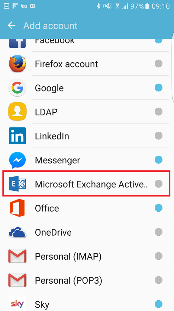 How to Configure Microsoft Exchange Account in Android