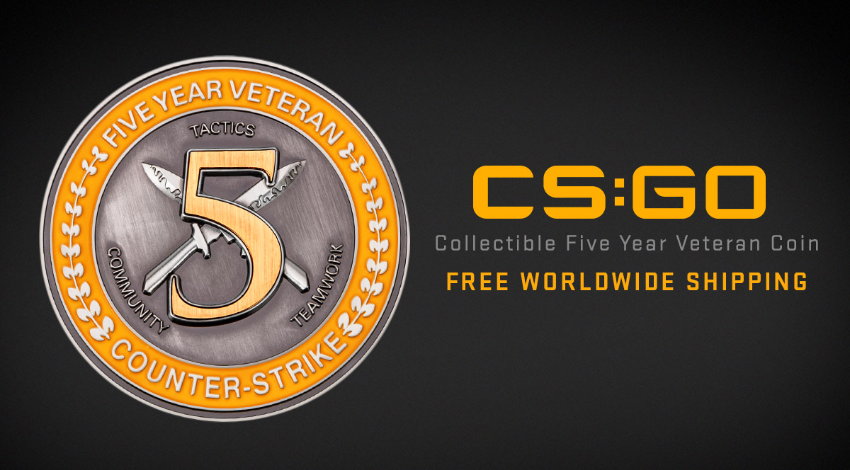 Best Deal for CSGO CS GO Counter Strike Design Five Year Veteran Coin | Algopix