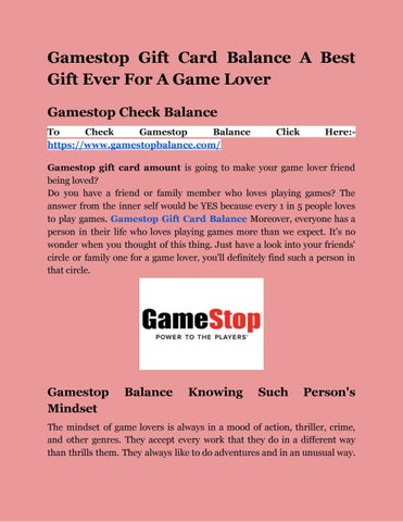 GameStop Gift Card Balance Check | GiftCardGranny
