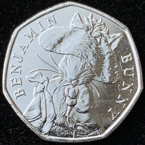 Fifty Pence Benjamin Bunny, Coin from United Kingdom - Online Coin Club