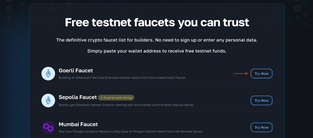 Ethereum Faucet | HB Wallet