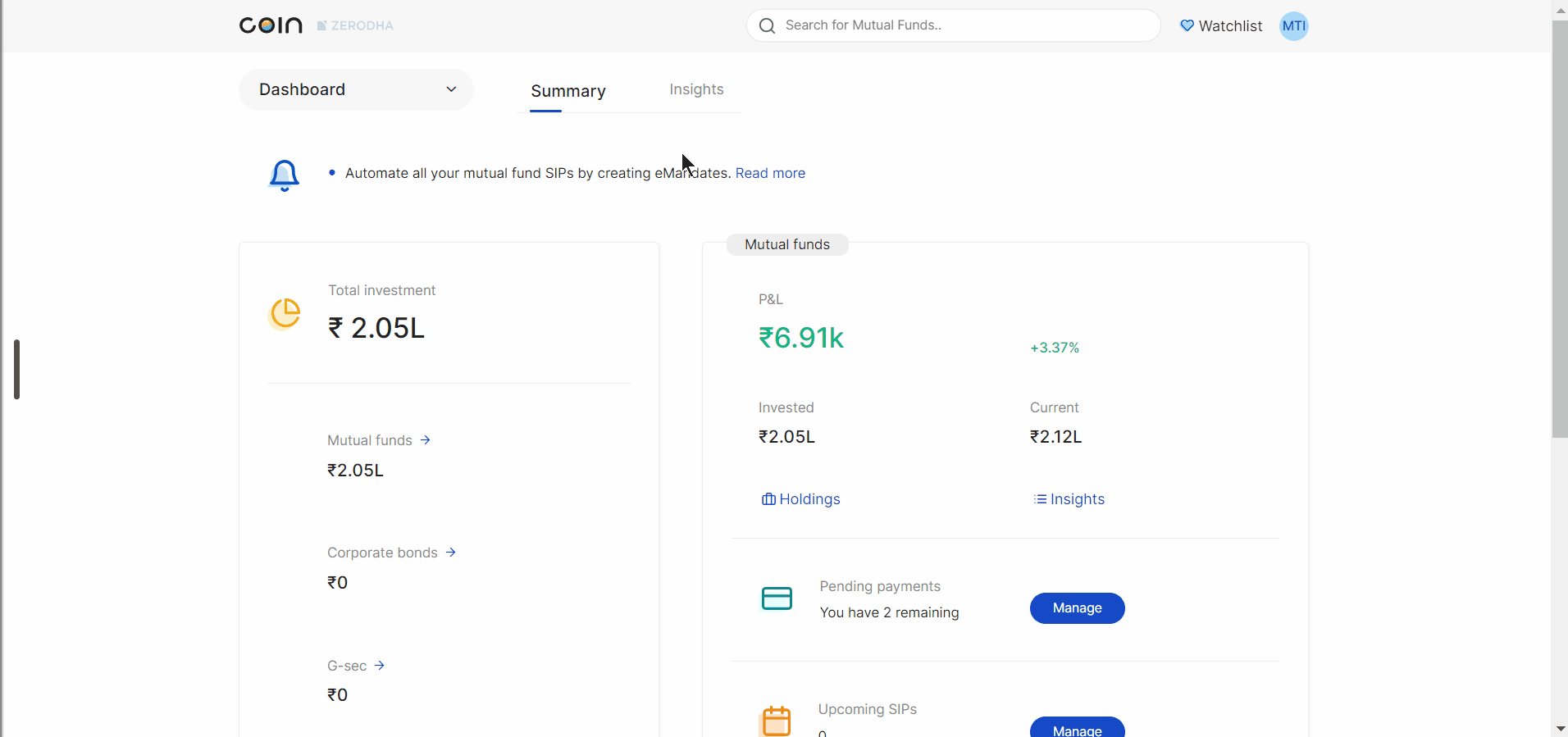 ‎Zerodha Coin - Mutual funds on the App Store