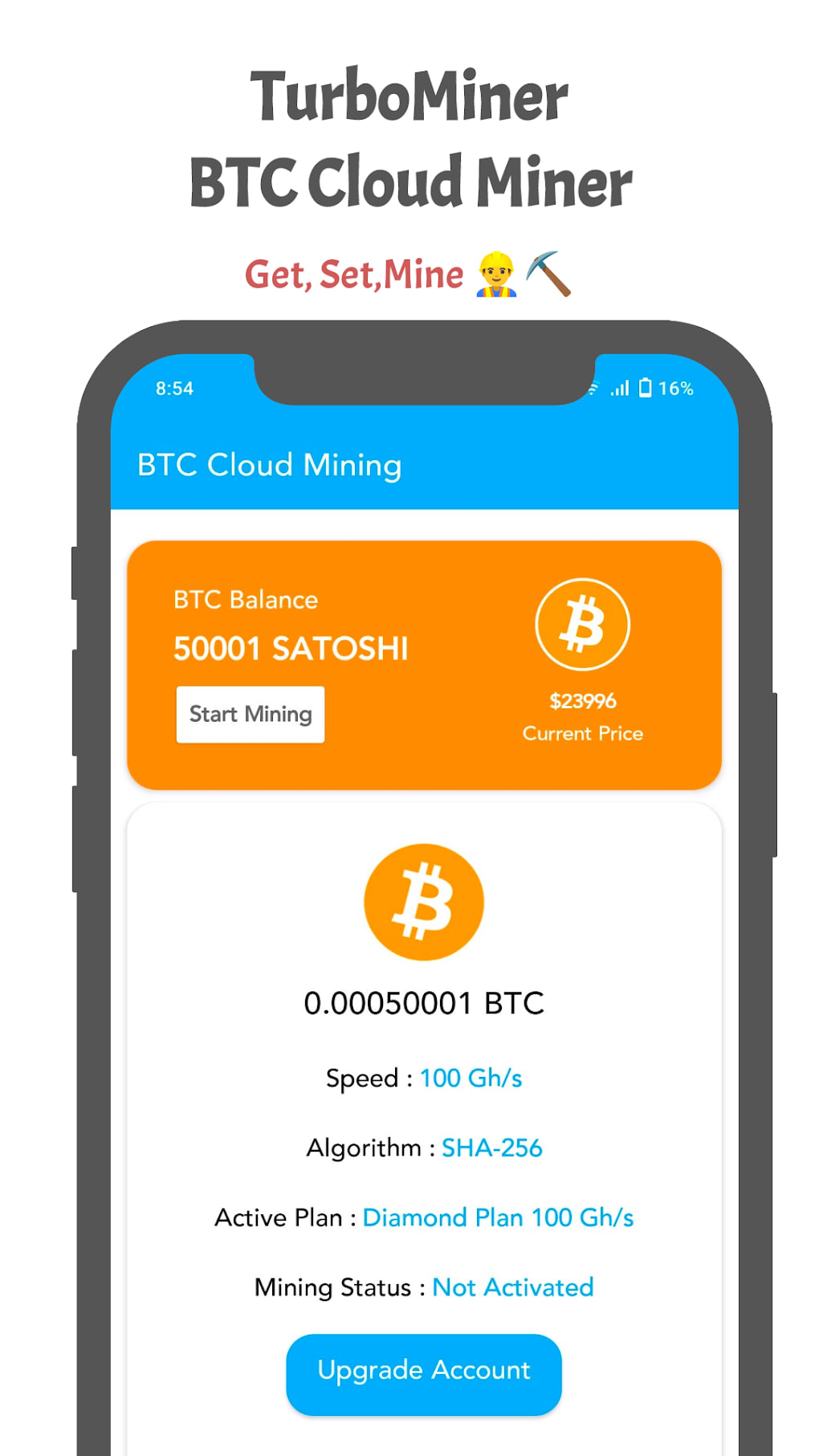 Download Free Bitcoin Miner Android - BTC Miner Robot APK original App.