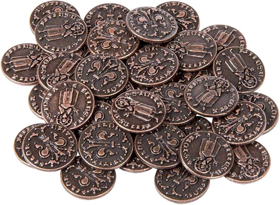 30 Metal Coin HIGH VALUE Board Game Upgrade Set (Industrial Coins) NEW – sleevekings