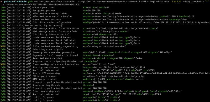 How to set miner threads outside geth console | Edureka Community