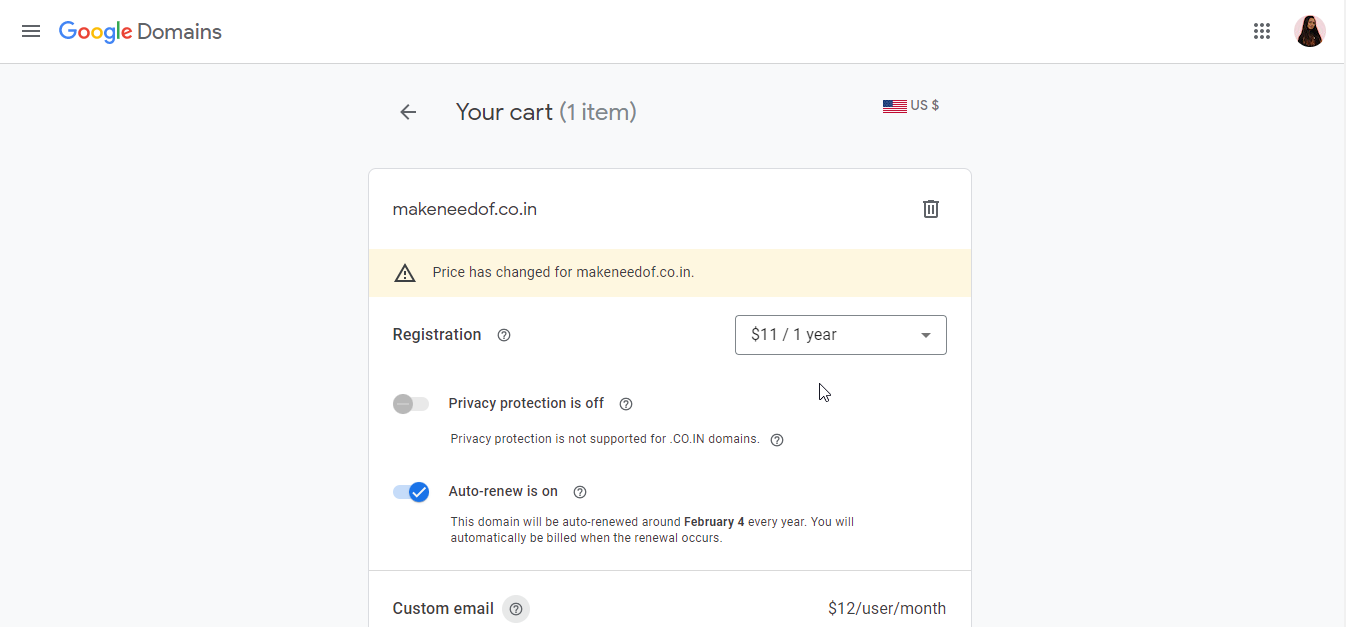 Google Domains raises price for Workspace integration