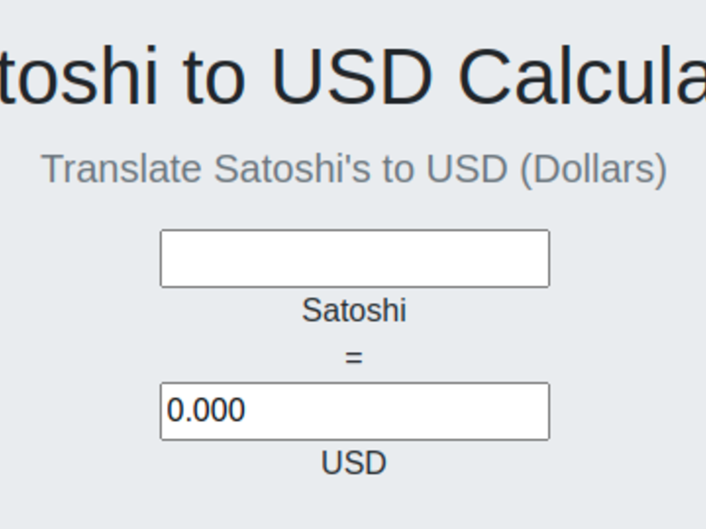 Satoshi to Bitcoin Calculator | Convert SATS to BTC/USD | ecobt.ru