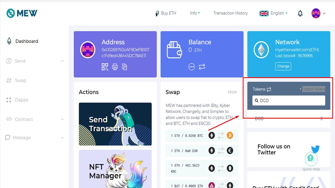 How To Create a Custom Token in MyEtherWallet (How to Add a Token)