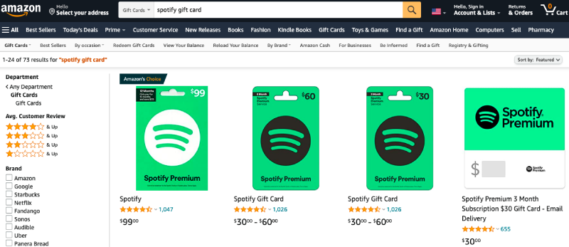 Spotify Gift Card