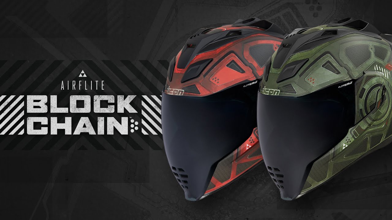 Icon Airflite BlockChain Red Helmet – Motor Psycho Sport