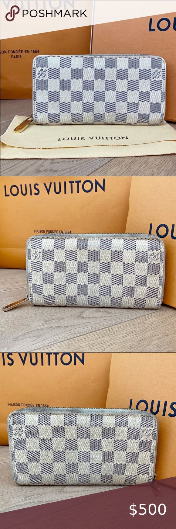 Louis Vuitton Damier Azur Canvas Alexandra Wallet - Yoogi's Closet