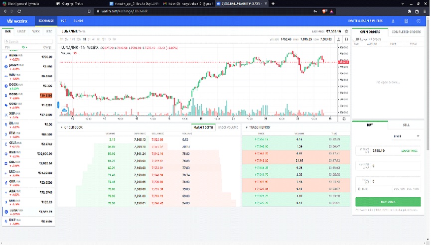 WazirX Vs LUNA Comparison - WRX/LUNA Cryptocurrency Comparison Charts - All time