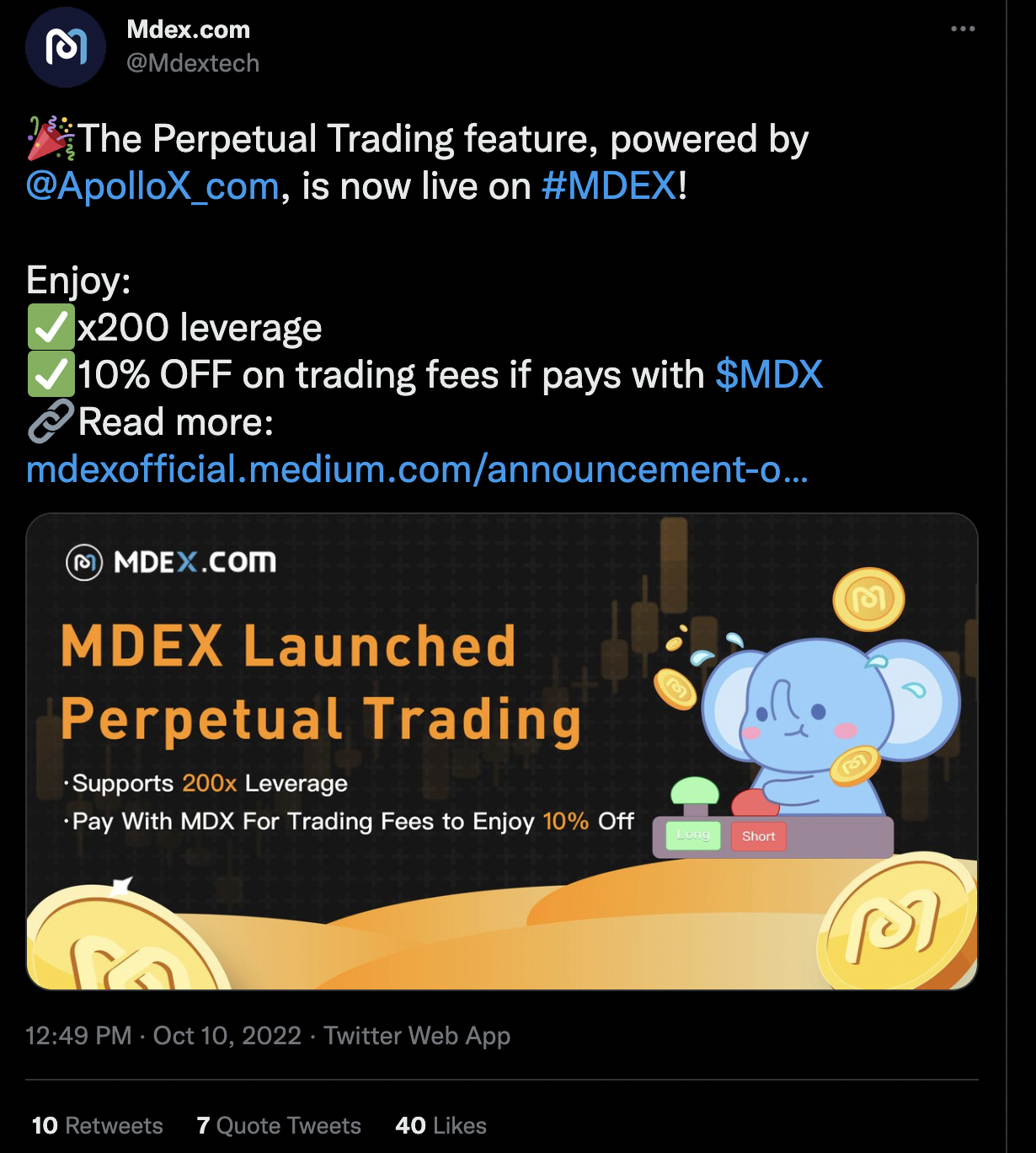 Mdex Price Today - MDX Price Chart & Market Cap | CoinCodex