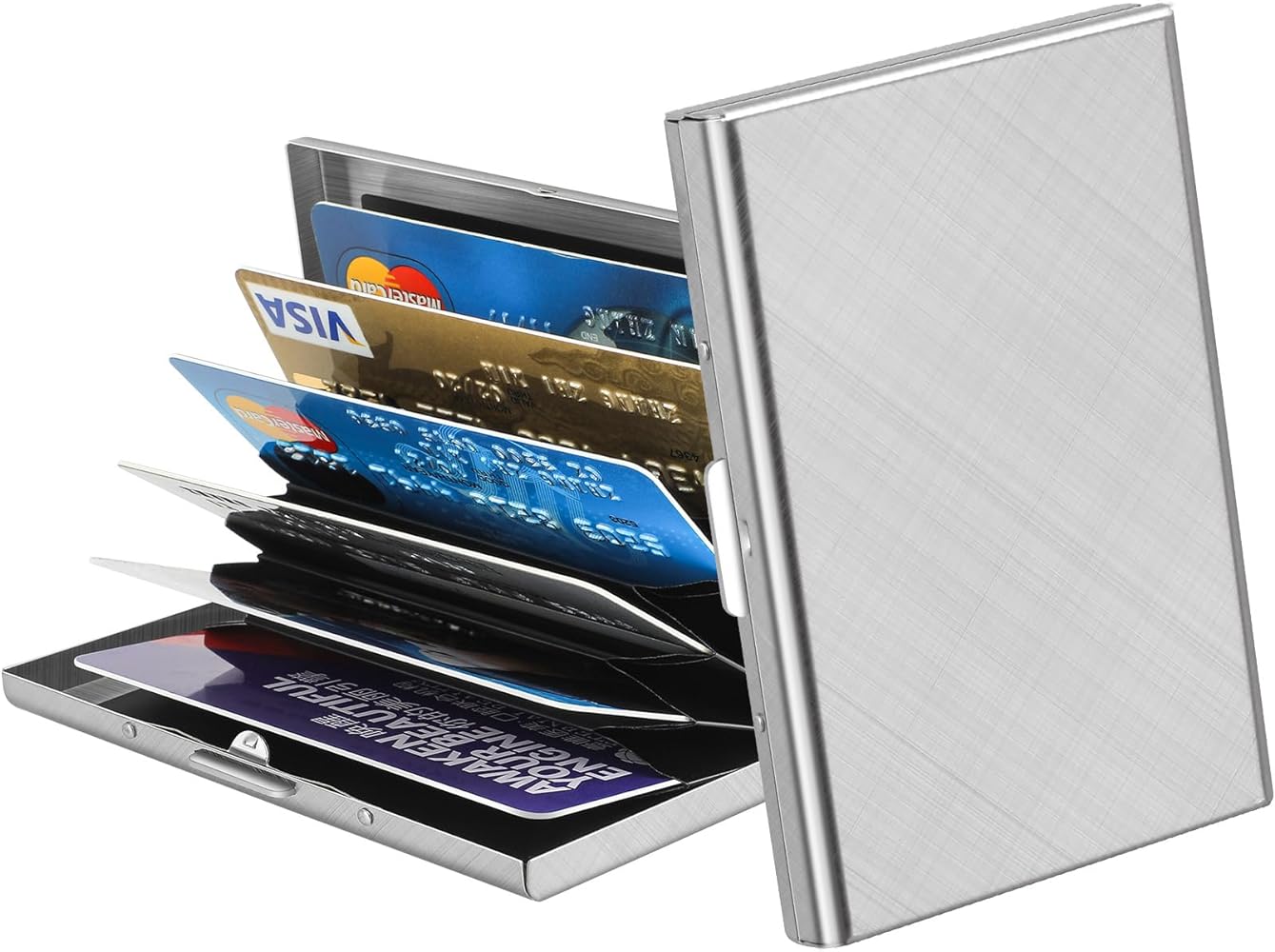 Metal Credit Card Holder Wallet for Men & Women (Blue)