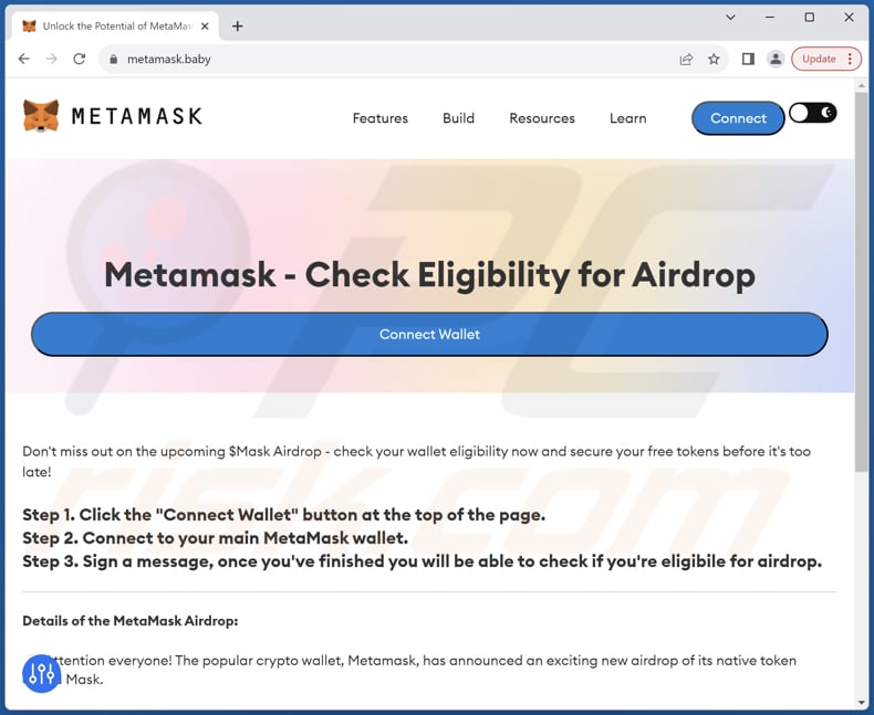 Metamask warns of fake token launch campaign