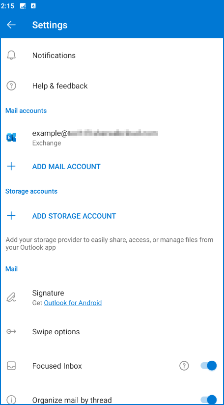 Set up email in the Outlook for Android app - Microsoft Support