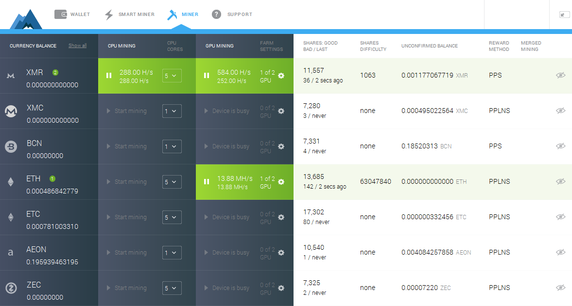 MinerGate - Cryptocurrency mining pool & easiest GUI miner