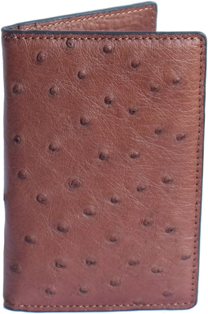 Ferrini Men's Full Quill Ostrich Leather Trifold Wallet