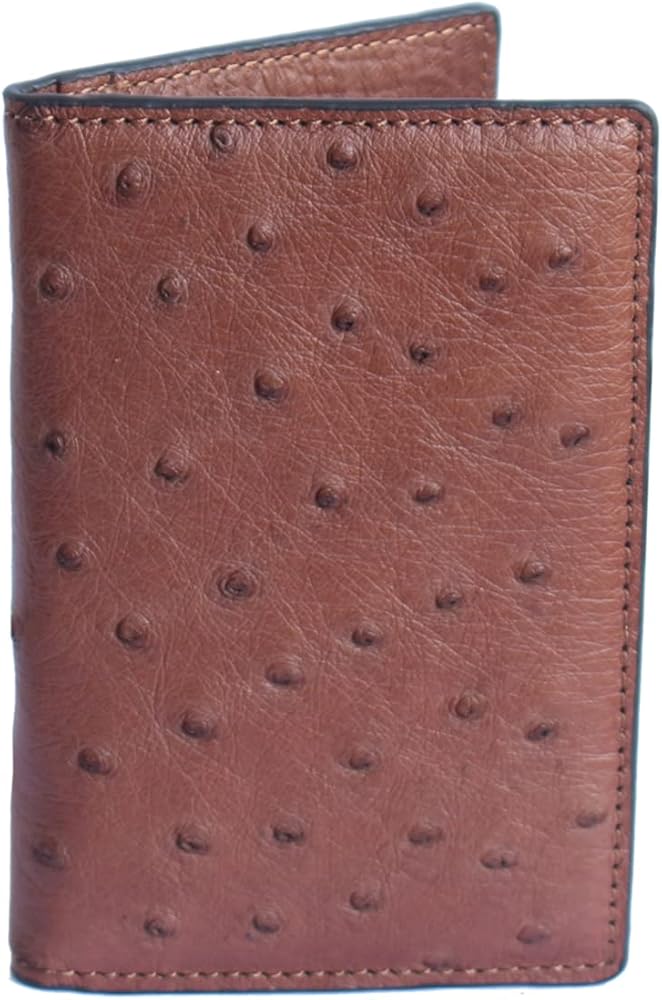 Ferrini Men's Full Quill Ostrich Leather Trifold Wallet