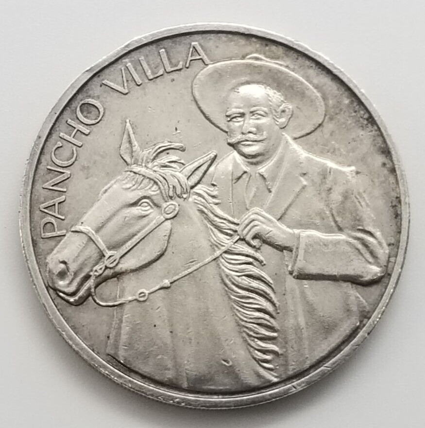 Pancho Villa 1 Ounce Silver Mexican Coin -