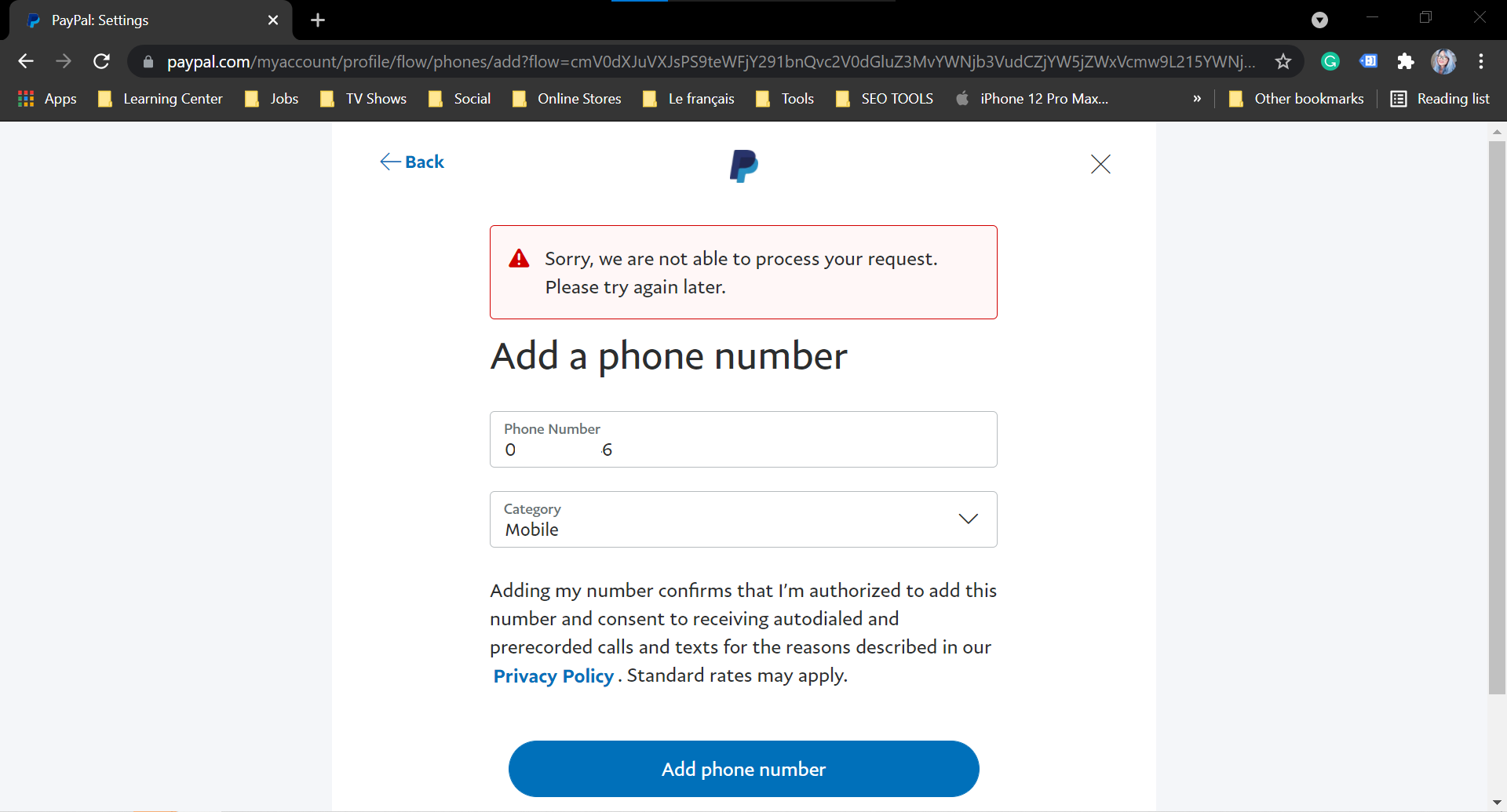 How do I confirm my phone number? | PayPal AE