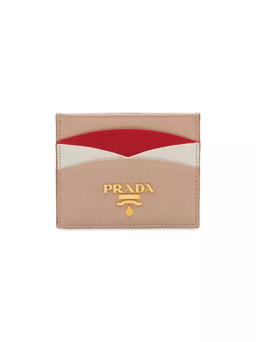 Prada Black Saffiano Leather Credit Card Case Wallet – Queen Bee of Beverly Hills
