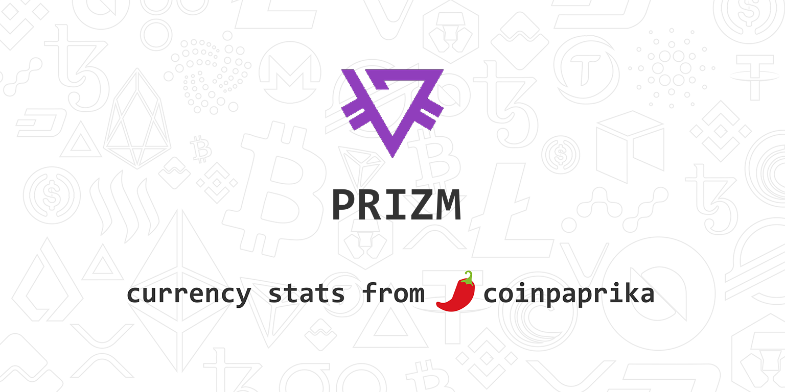 Prizm price now, Live PZM price, marketcap, chart, and info | CoinCarp