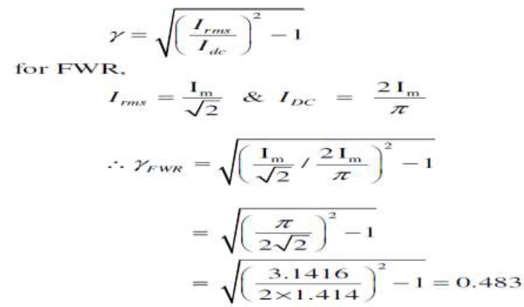 Ripple Factor: Definition, Formula, Derivation of Ripple Factor