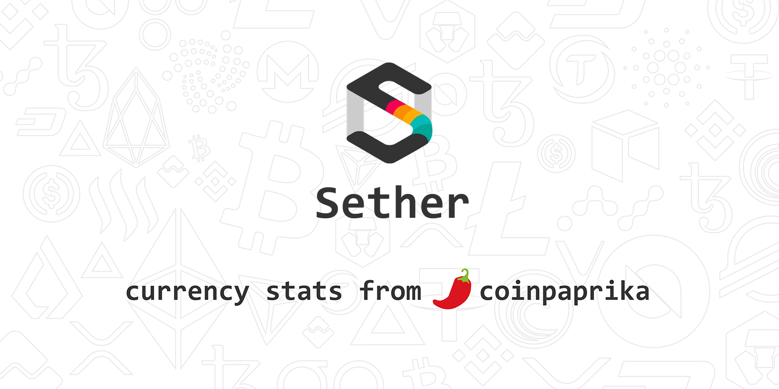 Sether Price, Info, SETH to USD converter