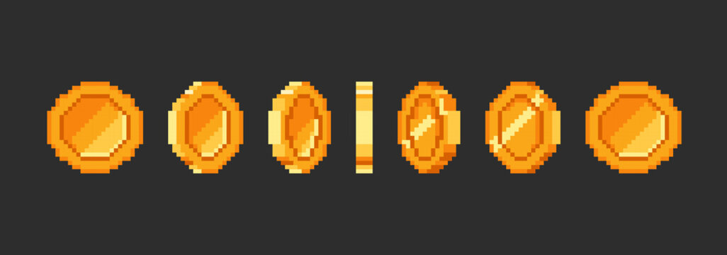 Spinning Pixel Coin, HD Png Download - kindpng