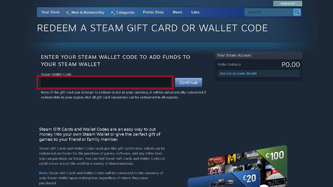 Steam Support :: Steam Wallet Gift Card Scam