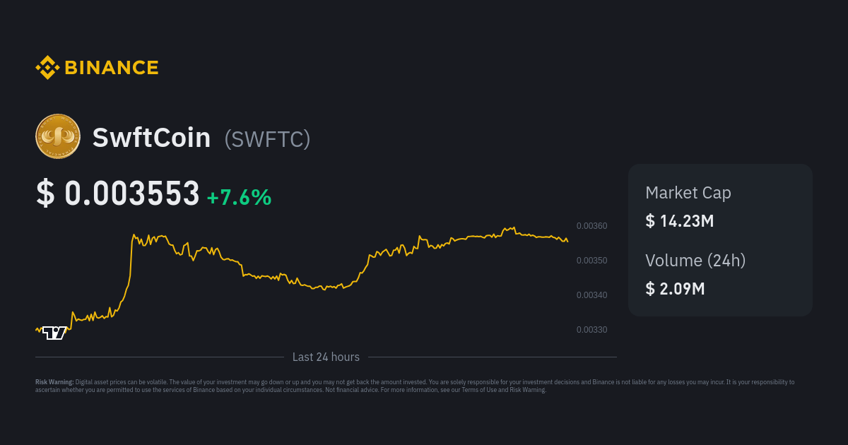 SWFTC/DOGECOIN Real-time On-chain Uniswap v3 (Ethereum) DEX Data