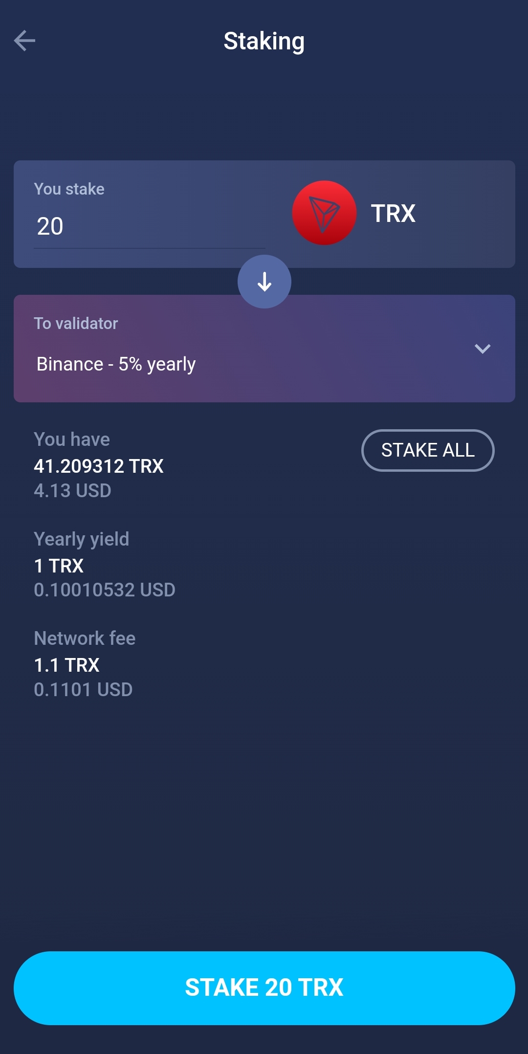 How do I stake TRX? - Atomic Wallet Knowledge Base